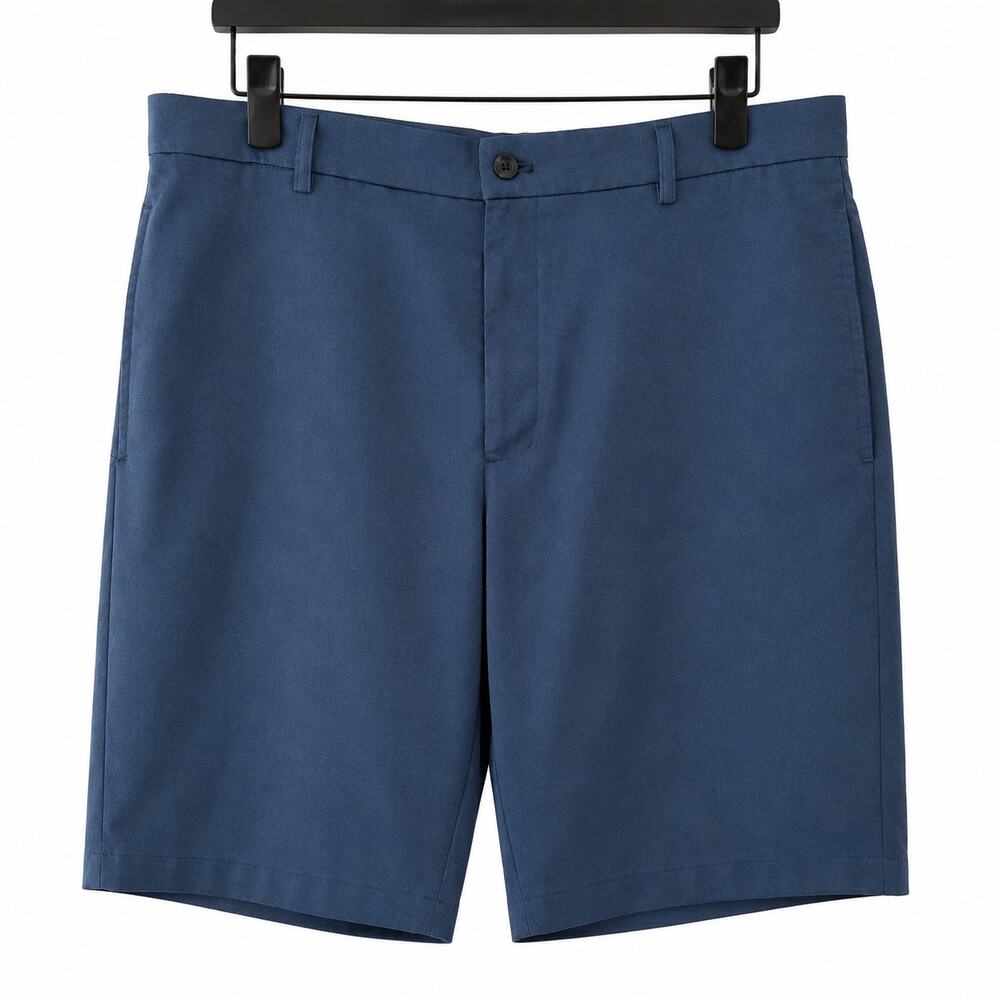 Walter Hagen Essentials Golf Shorts Mens 35 Slate Blue Flat Front Performance
